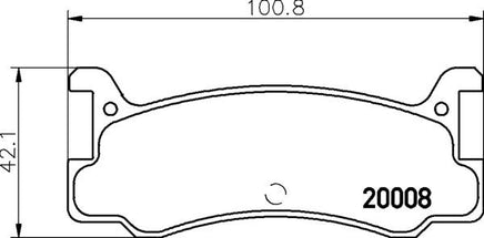 Bridge Db407 8DB 355 005-701 NOT PREPARED FOR WEAR INDICATO DISC PAD SET REAR DB407 ...