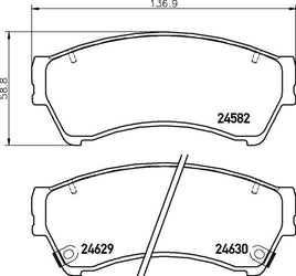 8DB 355 013-761 DISC PAD SET FRONT WITH ACOUSTIC WEAR WARNING DB1942 GDB3501 8DB355013-761 MAZDAGPYB-33-28ZF MAZDAGPYB3323ZB MAZDAGPYB3323ZC MAZDAGPYB3323ZF MAZDAGPYB3328ZB MAZDAGPYB3328ZC  GSYD-33-28Z  GSYD-33-28ZA GSYD3323Z MINTEXMDB2935