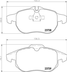 8DB 355 009-311 DISC PAD SET FRONT PREPARED FOR WEAR INDICATOR DB1664 GDB1492 8DB355009-311