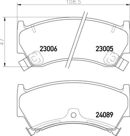 8DB 355 009-821 DISC PAD SET FRONT WITH ACOUSTIC WEAR WARNING DB1302 GDB3180 8DB355009-821