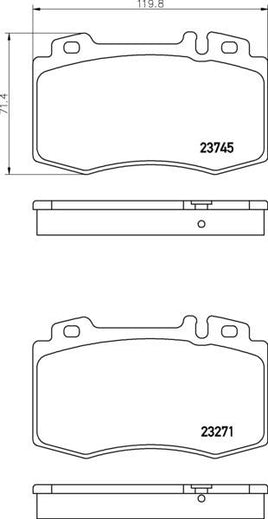 8DB 355 010-101 DISC PAD SET FRONT PREPARED FOR WEAR INDICATOR GDB1543 8DB355010-101