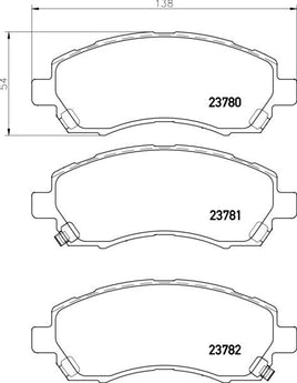 8DB 355 010-121 DISC PAD SET FRONT WITH ACOUSTIC WEAR WARNING DB1363 GDB3205 8DB355010-121