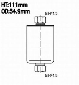 JG563A FUEL  FILTER  FORD TERRITORY SY 4.0L 6 Cyl. 2WD AWD 05/2008-  FUEL  FILTERS Z373 FF2017 EFI FUEL FILTER Z373 / FI0156 WZ373 DF0041 DF004/1  PE391 AFG55 BF1186 F34713 8251211500FS-1905 FILTER EA CAR AU UTE M14X1.5 WS373 Z373