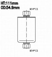JG613J FUEL  FILTER  FORD FALCON, FAIRMONT  FUTURA    BF V8 PETROL 5.4L 220KW 230KW & XR8 10/2005- (8CYL) BF V8 PETROL 5.4L EFI  EB, ED, EF, EL WINDSOR EFI 1991-98 Z755 FS1905 FS-1905