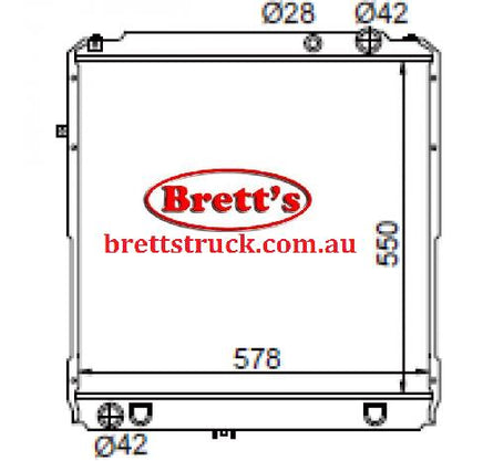 Coaster Radiator 14001.529 RADIATOR FOR TOYOTA COASTER BUS RADIATOR BB40 5/97- COASTER ...
