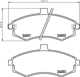 8DB 355 010-481 DISC PAD SET FRONT WITH ACOUSTIC WEAR WARNING DB1503 GDB3378 8DB355010-481