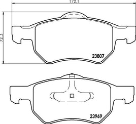 8DB 355 010-641 DISC PAD SET FRONT EXCL. WEAR WARNING CONTACT DB1848 GDB4128 8DB355010-641