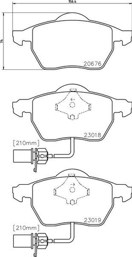 8DB 355 010-731 DISC PAD SET FRONT  WITH INTEGRATED WEAR SENSOR DB1427 GDB1307 8DB355010-731