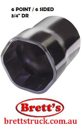 A76415 102MM 4" 3/4" DR SQ 76415 6 SIDE Wheel bearing Hub Sockets 3/4 drive   WHEEL BEARING AXLE WRENCH HUB NUT LOCKNUT LOCK NUT SOCKET SOCKETS  TRUCK ISUZU HINO NISSAN UD FUSO MITSUBISHI TOYOTA DAIHATSU