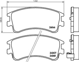 8DB 355 011-141 DISC PAD SET FRONT WITH ACOUSTIC WEAR WARNING DB1484 GDB3310 8DB355011-141