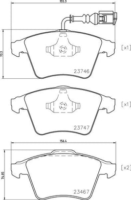 8DB 355 011-171 DISC PAD SET FRONT WITH INTEGRATED WEAR SENSOR DB1947 GDB1555 8DB355011-171