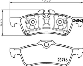 8DB 355 011-351 DISC PAD SET REAR PREPARED FOR WEAR INDICATOR DB1501 GDB1477 8DB355011-351
