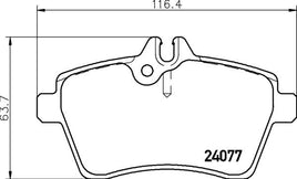 8DB 355 011-381 DISC PAD SET FRONT PREPARED FOR WEAR INDICATOR DB2019 GDB1629 8DB355011-381