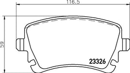ZZZ 8DB 355 011-531 DISC PAD SET REAR INCL. WEAR WARNING CONTACT DB1956 GDB1557 8DB355011-531