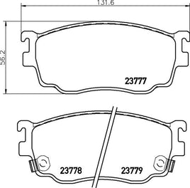 8DB 355 011-561 DISC PAD SET FRONT WITH ACOUSTIC WEAR WARNING DB1412 GDB3253 8DB355011-561