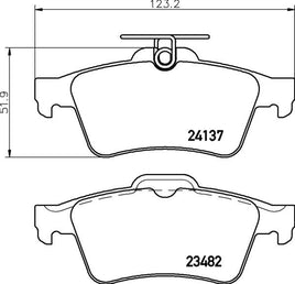 8DB 355 011-731 DISC PAD SET REAR  NOT PREPARED FOR WEAR INDICATO DB1763 GDB1621 8DB355011-731