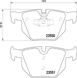 8DB 355 011-801 DISC PAD SET REAR PREPARED FOR WEAR INDICATOR DB1864 GDB1560 8DB355011-801