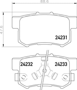 8DB 355 012-061 DISC PAD SET REAR WITH ACOUSTIC WEAR WARNING DB1728 8DB355012-061