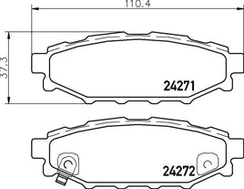 8DB 355 012-261 DISC PAD SET REAR WITH ACOUSTIC WEAR WARNING DB1803 GDB3373 8DB355012-261