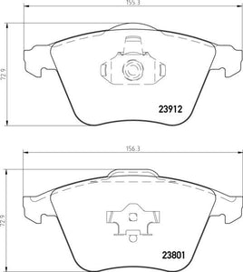 8DB 355 012-281 DISC PAD SET FRONT EXCL. WEAR WARNING CONTACT DB1661 GDB1607 8DB355012-281