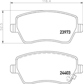 8DB 355 012-301 DISC PAD SET FRONT WITH ACOUSTIC WEAR WARNING GDB3396 8DB355012-301