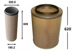 A0456SET AIR FILTER OUTER AND INNER MAN M.A.N   AZUMIA31456SET OUTER AIR FILTER + INNER FILTER