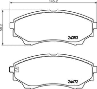 8DB 355 012-381 DISC PAD SET FRONT WITH ACOUSTIC WEAR WARNING DB1681 GDB3403 8DB355012-381