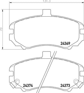 8DB 355 012-471 DISC PAD SET FRONT WITH ACOUSTIC WEAR WARNING  GDB3431 8DB355012-471