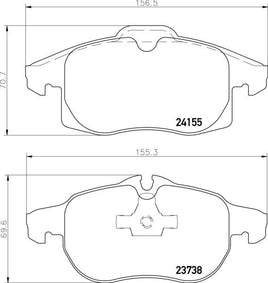 8DB 355 012-681 DISC PAD SET FRONT  PREPARED FOR WEAR INDICATOR DB1664 GDB1492 8DB355012-681