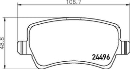 8DB 355 012-941 DISC PAD SET REAR NOT PREPARED FOR WEAR INDICATO DB1999 GDB1685 8DB355012-941