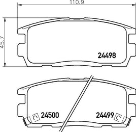 PN0098 8DB 355 012-951 DISC PAD SET REAR WITH ACOUSTIC WEAR WARNING DB1862 GDB1716 8DB355012-951