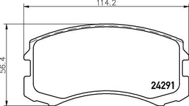 8DB 355 013-071 DISC PAD SET FRONT EXCL. WEAR WARNING CONTACT  MITSUBISHI LANCER Estate (CS_W), 09/03 - 12/07 LANCER Saloon (CS_A, CT0), 08/03 - LANCER VI Saloon (CJ-CP_), 09/95 - 09/99