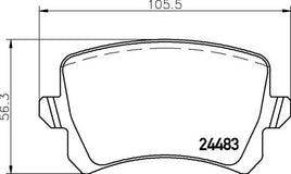 8DB 355 013-331 DISC PAD SET REAR NOT PREPARED FOR WEAR INDICATO DB1865 GDB1622 8DB355013-331