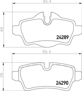 8DB 355 013-661 DISC PAD SET REAR PREPARED FOR WEAR INDICATOR GDB1766 8DB355013-661