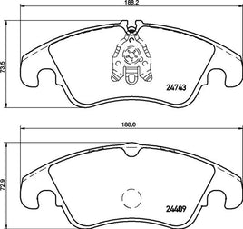 8DB 355 013-751 DISC PAD SET FRONT INCL. WEAR WARNING CONTACT GDB1768 8DB355013-751