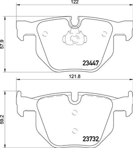 8DB 355 013-941 DISC PAD SET REAR  PREPARED FOR WEAR INDICATOR 34216776937 8DB355013-941
