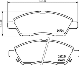 8DB 355 014-071 DISC PAD SET FRONT WITH ACOUSTIC WEAR WARNING 410600T386 8DB355014-071