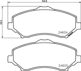 8DB 355 014-231 DISC PAD SET FRONT WITH ACOUSTIC WEAR WARNING DB2002 GDB4144  8DB355014-231