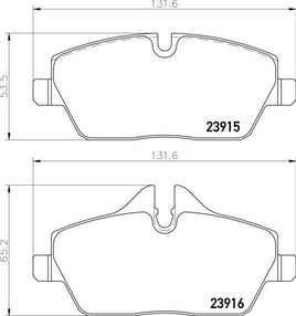 8DB 355 014-431 DISC PAD SET FRONT PREPARED FOR WEAR INDICATOR DB1782 GDB1611 8DB355014-431