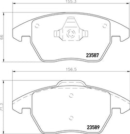 8DB 355 014-511 DISC PAD SET FRONT EXCL. WEAR WARNING CONTACT DB1849 GDB1550 8DB355014-511