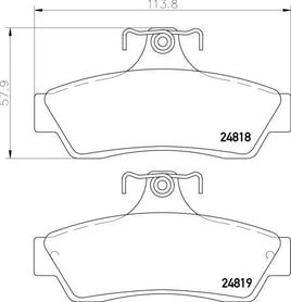 8DB 355 014-721 DISC PAD SET REAR EXCL. WEAR WARNING CONTACT DB1332 GDB7586 8DB355014-721