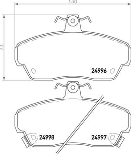 8DB 355 015-281 DISC PAD SET FRONT WITH ACOUSTIC WEAR WARNING 8DB355015-281