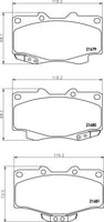 8DB 355 015-351 DISC PAD SET FOR FRONT WITH ACOUSTIC WEAR WARNING DB1149 GDB797 8DB355015-351 FOR Toyota HiLux Nov 1988 - 1997 RN105, RN106, RN110, RN130, 4WD  Toyota 4 Runner 1990 - 1996 SR5 4 & 6 Cyl