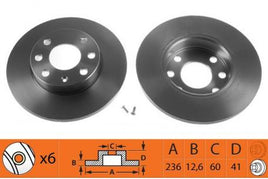 RN1282 BRAKE DISC ROTOR FRONT HOLDEN 8DD355100431 52404    BREMBO08.4475.75 BREMBOFD.006.000 BREMBOFS.006.000 CAR142.503 CAR RACINGHPD 503 CHEVROLET90008005 CIFAM800-080 DELPHIBG148 DELPHI BG2148  DDF116 FERODODRF116 FiTFR0393 Fritech