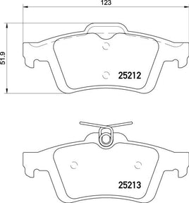 8DB 355 015-761 DISC PAD SET REAR EXCL. WEAR WARNING CONTACT GDB1938 8DB355015-761