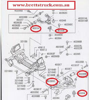 11355.304  RH LH LOWER RWD REARWARD CONTROL ARM BUSH  MC120821 MK383558 ROSA BUS MITSUBISHI FUSO    DRAGLINK   BUS STEERING ARM ROD  BE BE649 1999-    ROSA BUS    4D34-3AT4    3.9L    1999-