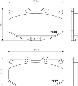 8DB 355 016-791 DISC PAD SET FRONT WITH ACOUSTIC WEAR WARNING DB1170 GDB1006 8DB355016-791