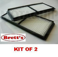 AC255503SET CABIN AIR FILTER  AC25503  Blue PrintADM52517 FILTRONK 1262-2X MANNCU23001/2 MAZDAD651-61-J6X MAZDAD651-61-J6X -9A NIPPARTSN1343018 VICAC404E WIXWP9380 RYCO RCA246 RCA246MS RCA246C RCA246P