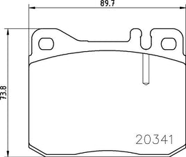 8DB 355 017-431 DISC PAD SET FRONT  PREPARED FOR WEAR INDICATOR DB243 GDB264 8DB355017-431