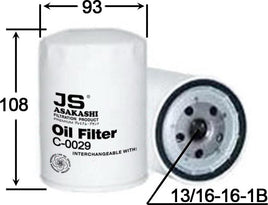 C0029Z OIL FILTER DETROIT DIESEL ENGINES 509CI - 8.2L V8 HOLDEN   CHEV V8 1968-74 HOLDEN SUBURBAN  C-6531 C6504-1 C-6504-1 Z24  51061 ACDelco PF11  PF1218 CHECKER 5578052 FORD 1498027 MOTORCRAFT FL12 OPEL 1650363  FILTERS  LF653